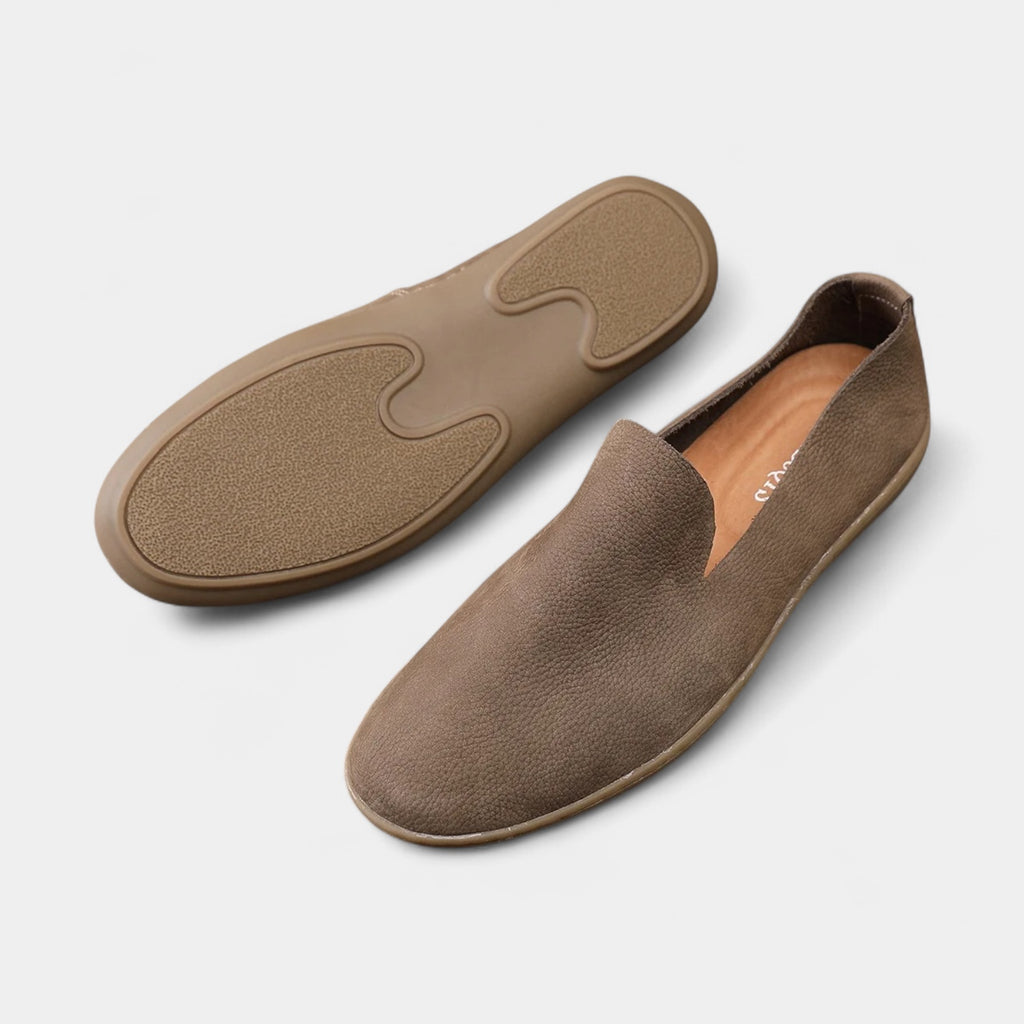 Leather Slip-On Loafers Cushioned Insole for Men