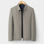 Full-Zip Bomber Jacket Shirt Collar Regular Fit for Men
