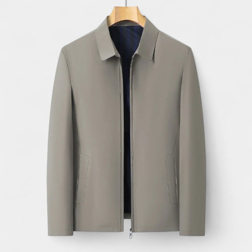Full-Zip Bomber Jacket Shirt Collar Regular Fit for Men