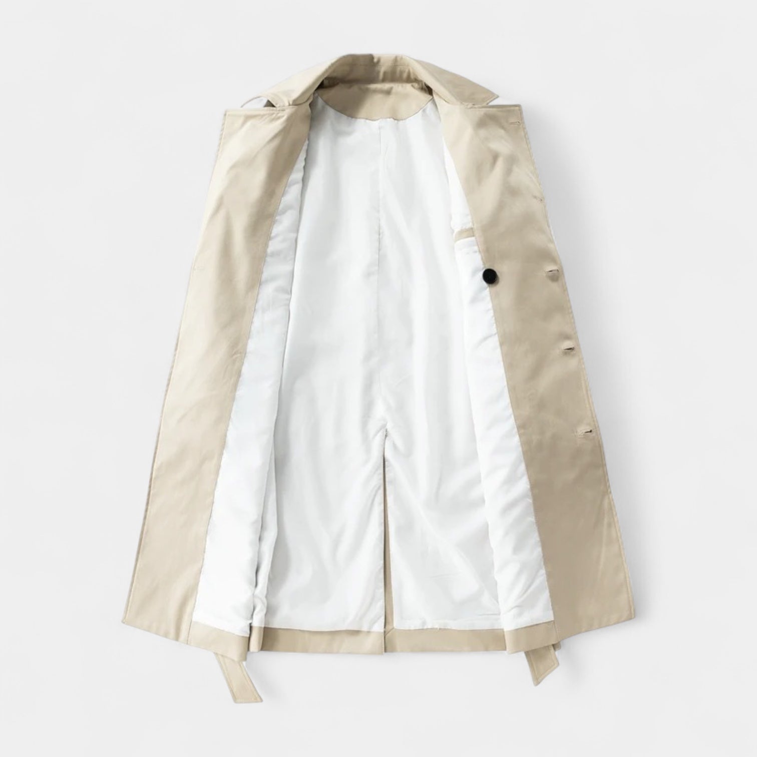 Double Breasted Waterproof Trench Coat Regular Fit for Men