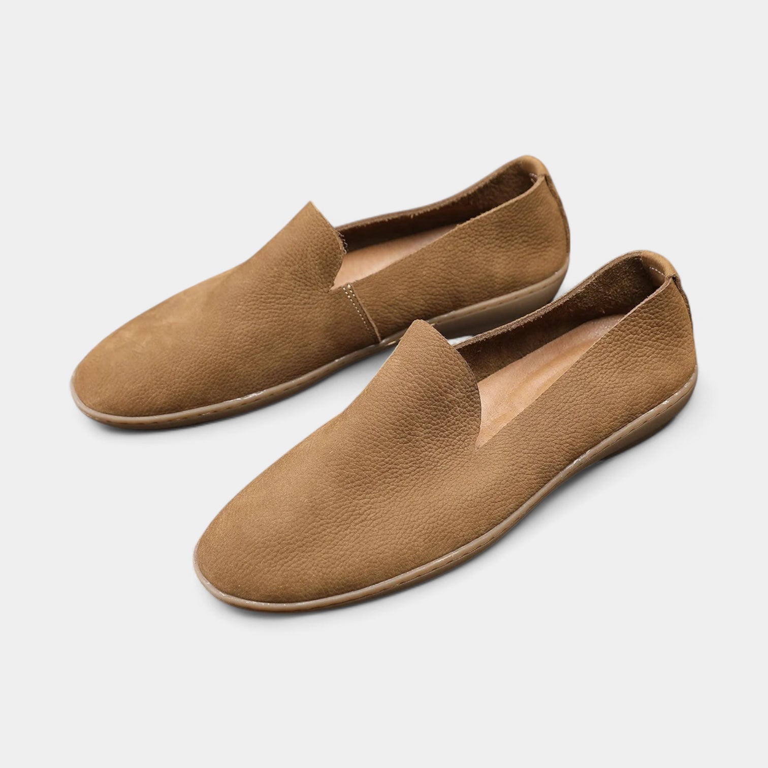 Leather Slip-On Loafers Cushioned Insole for Men