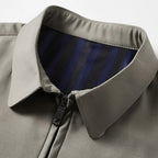 Full-Zip Bomber Jacket Shirt Collar Regular Fit for Men