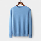 Wool Blend Crew Neck Sweater Regular Fit for Men