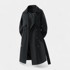 Double Breasted Waterproof Trench Coat Regular Fit for Men