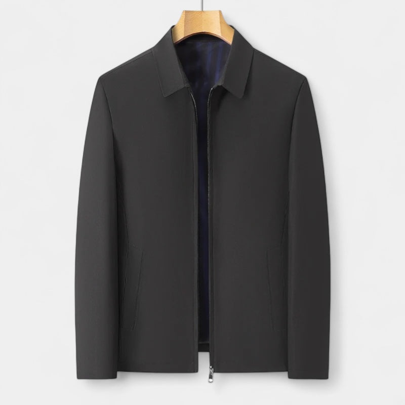 Full-Zip Bomber Jacket Shirt Collar Regular Fit for Men