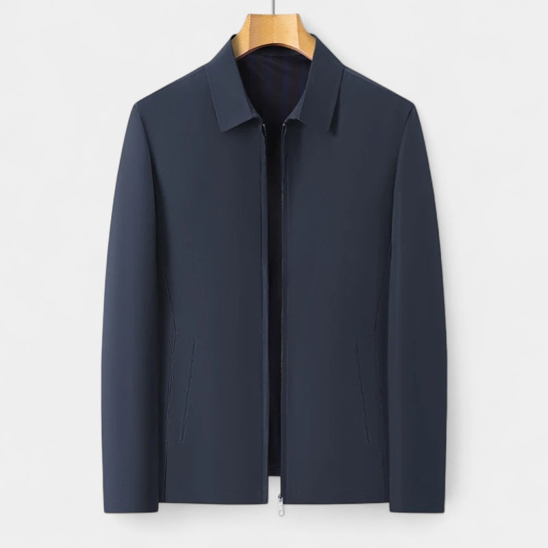 Full-Zip Bomber Jacket Shirt Collar Regular Fit for Men