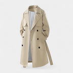 Double Breasted Waterproof Trench Coat Regular Fit for Men