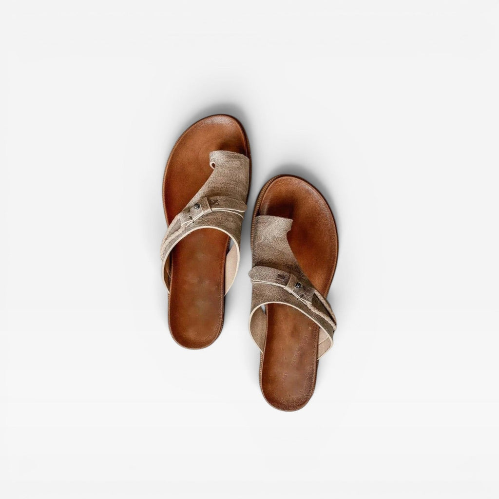 Women's Leather Toe-Loop Orthopedic Sandals