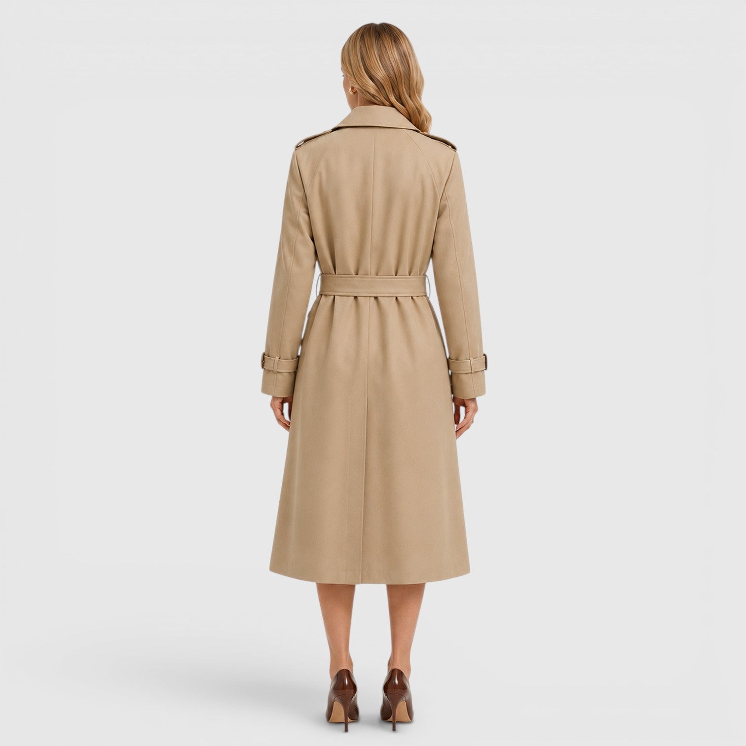 Women's Classic Belted Trench Coat
