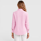 Women's Striped Button-Up Lightweight Blouse