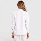 Women's Striped Button-Up Lightweight Blouse