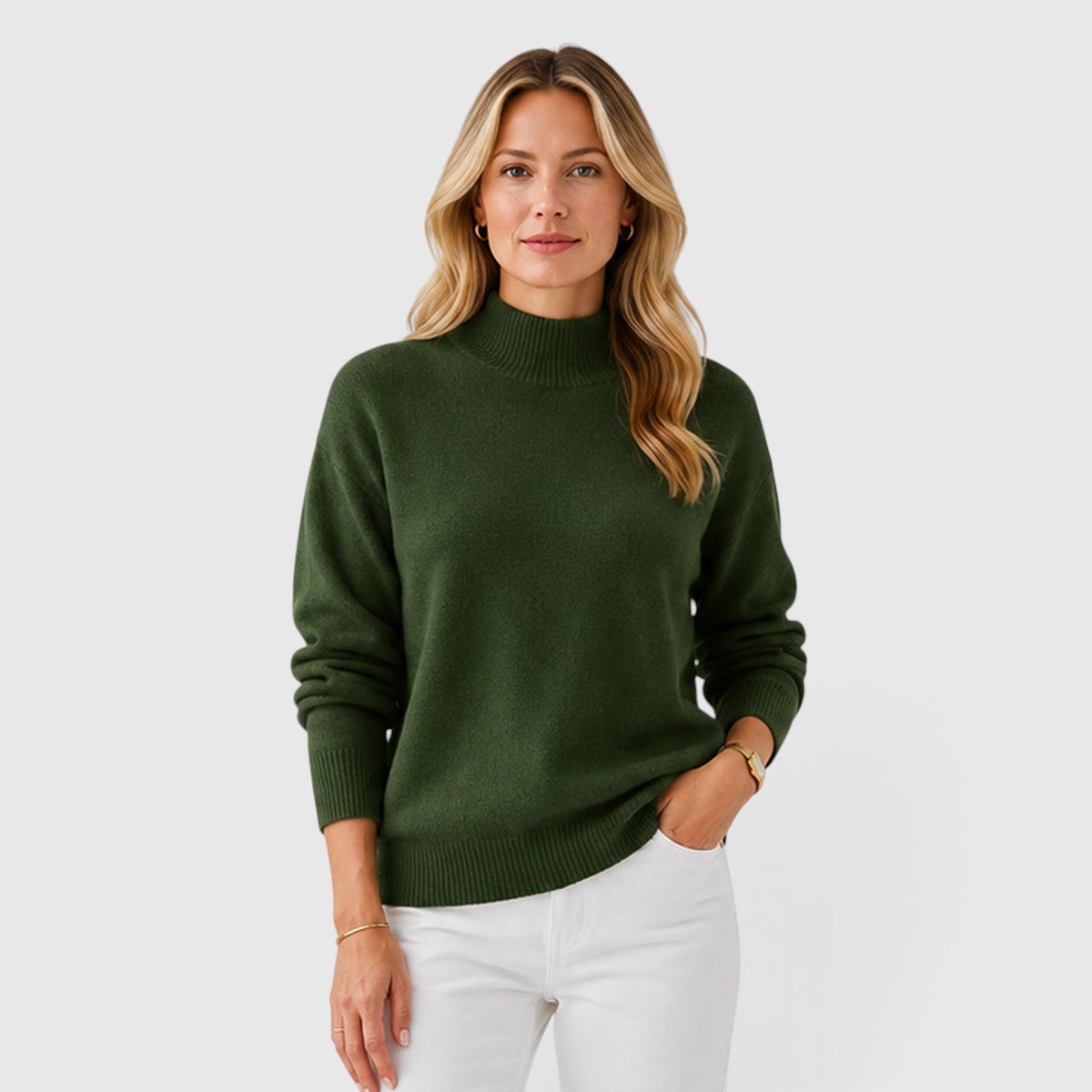 Women's Half High Collar Knit Jumper