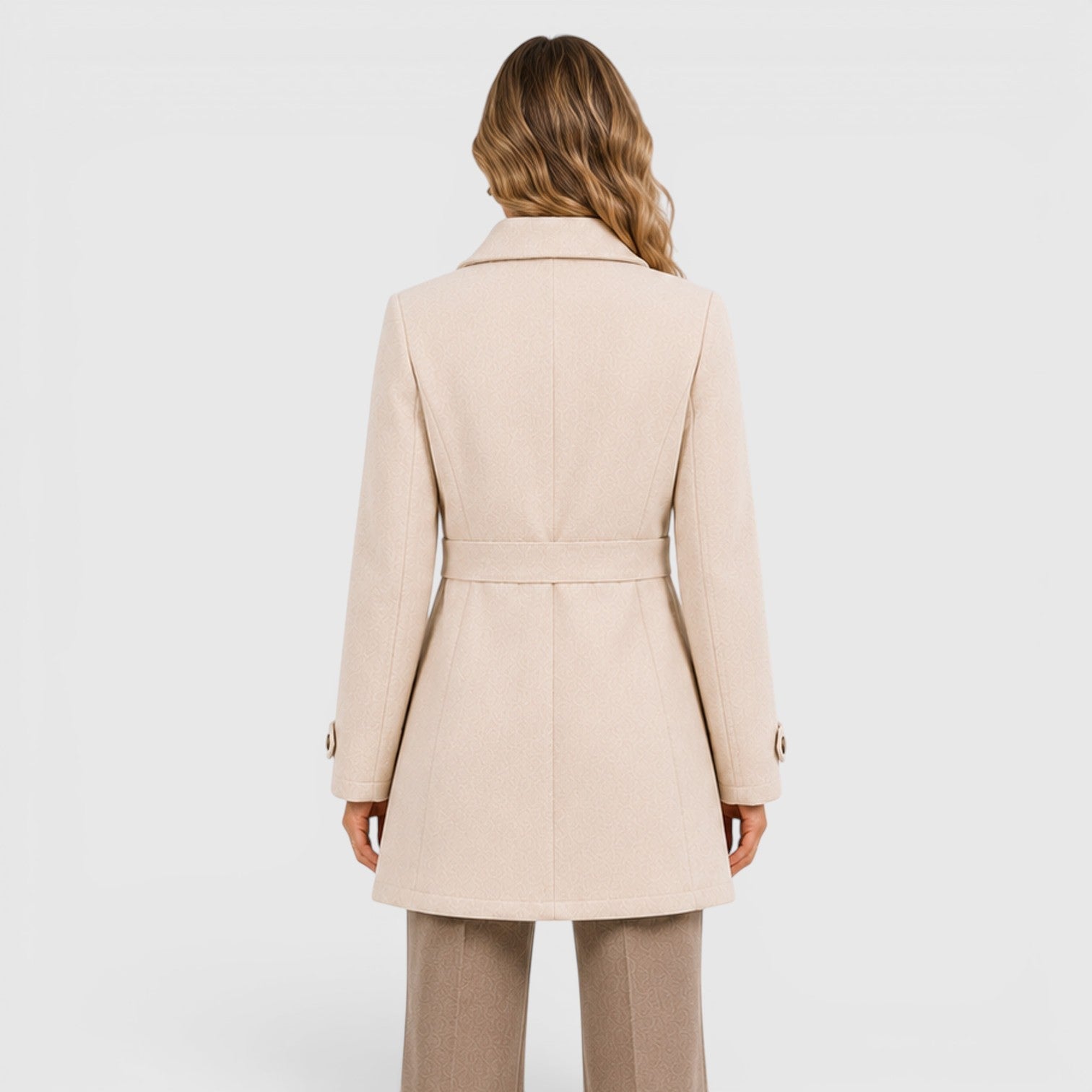 Women's Mid-Length Single-Breasted Wool Coat