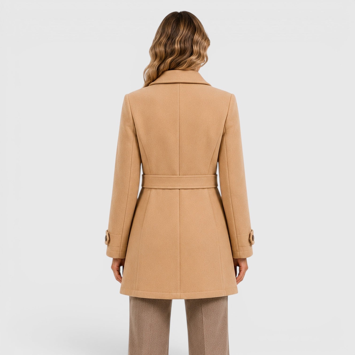 Women's Mid-Length Single-Breasted Wool Coat