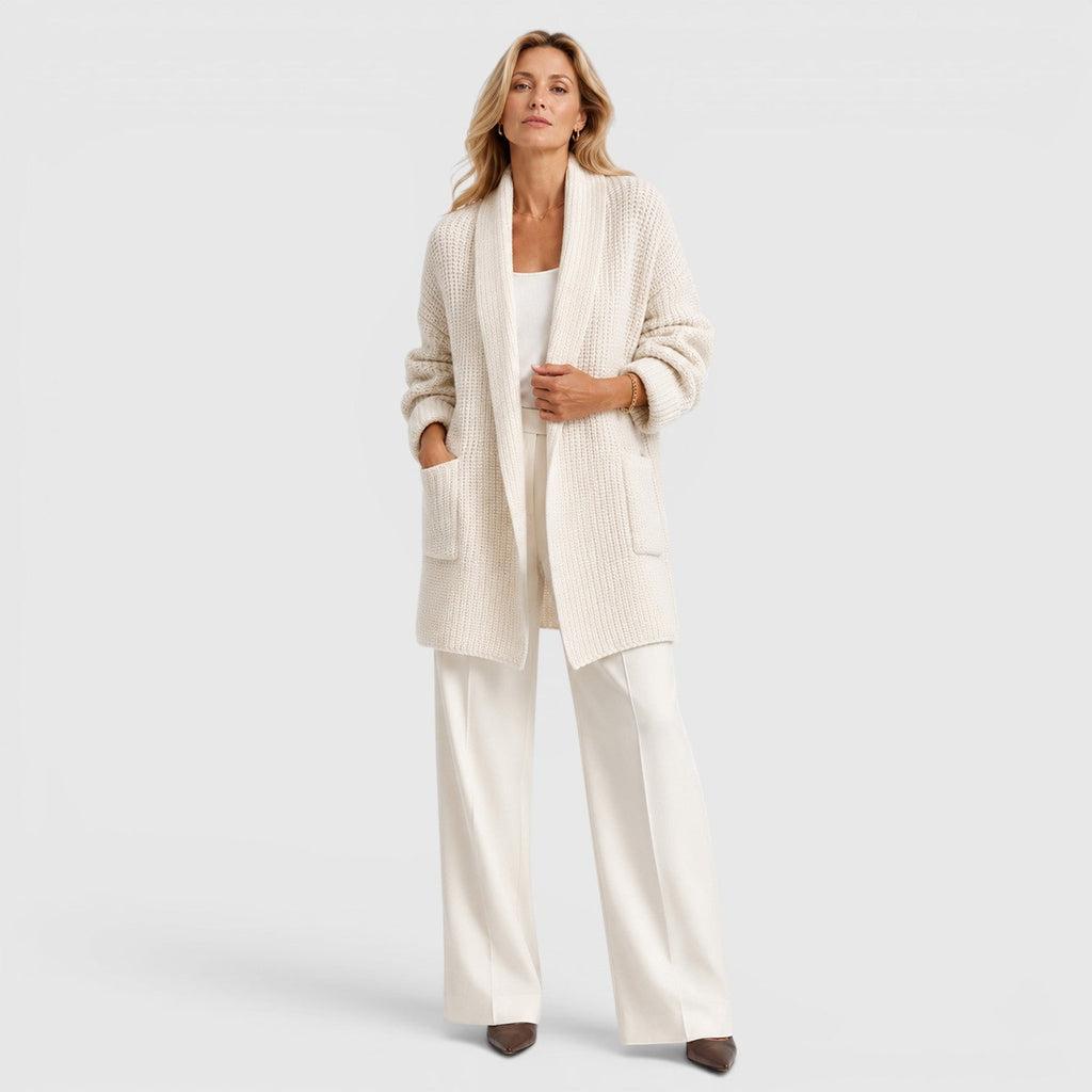 Women's Open Front Knit Cardigan with Pockets
