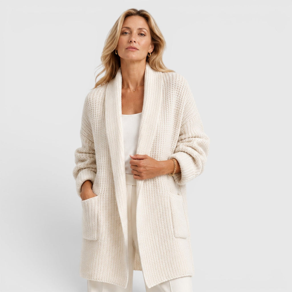 Women's Open Front Knit Cardigan with Pockets