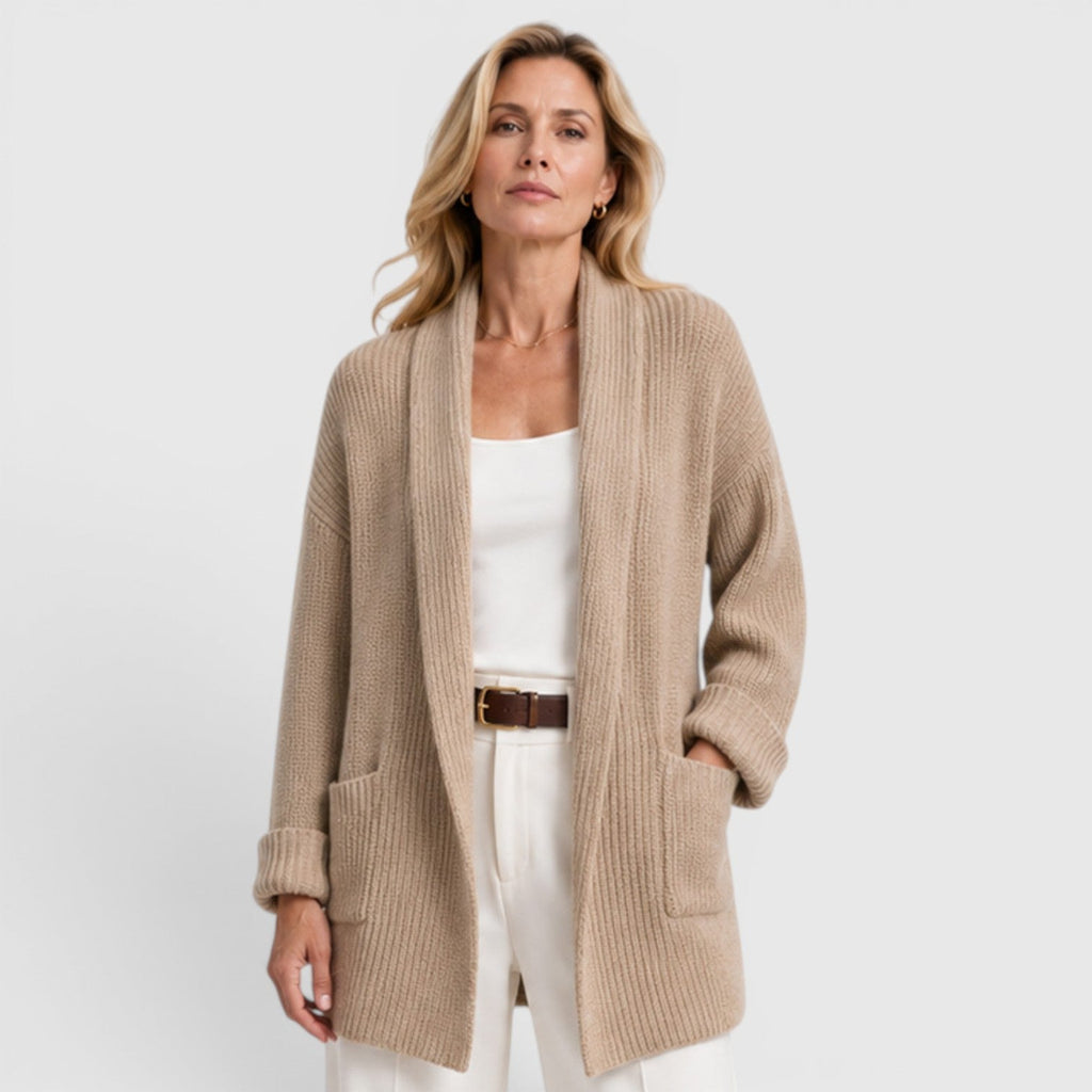 Women's Open Front Knit Cardigan with Pockets