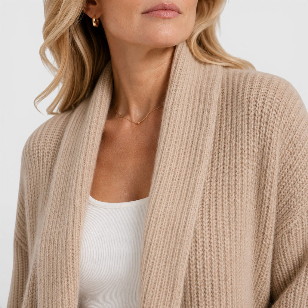 Women's Open Front Knit Cardigan with Pockets