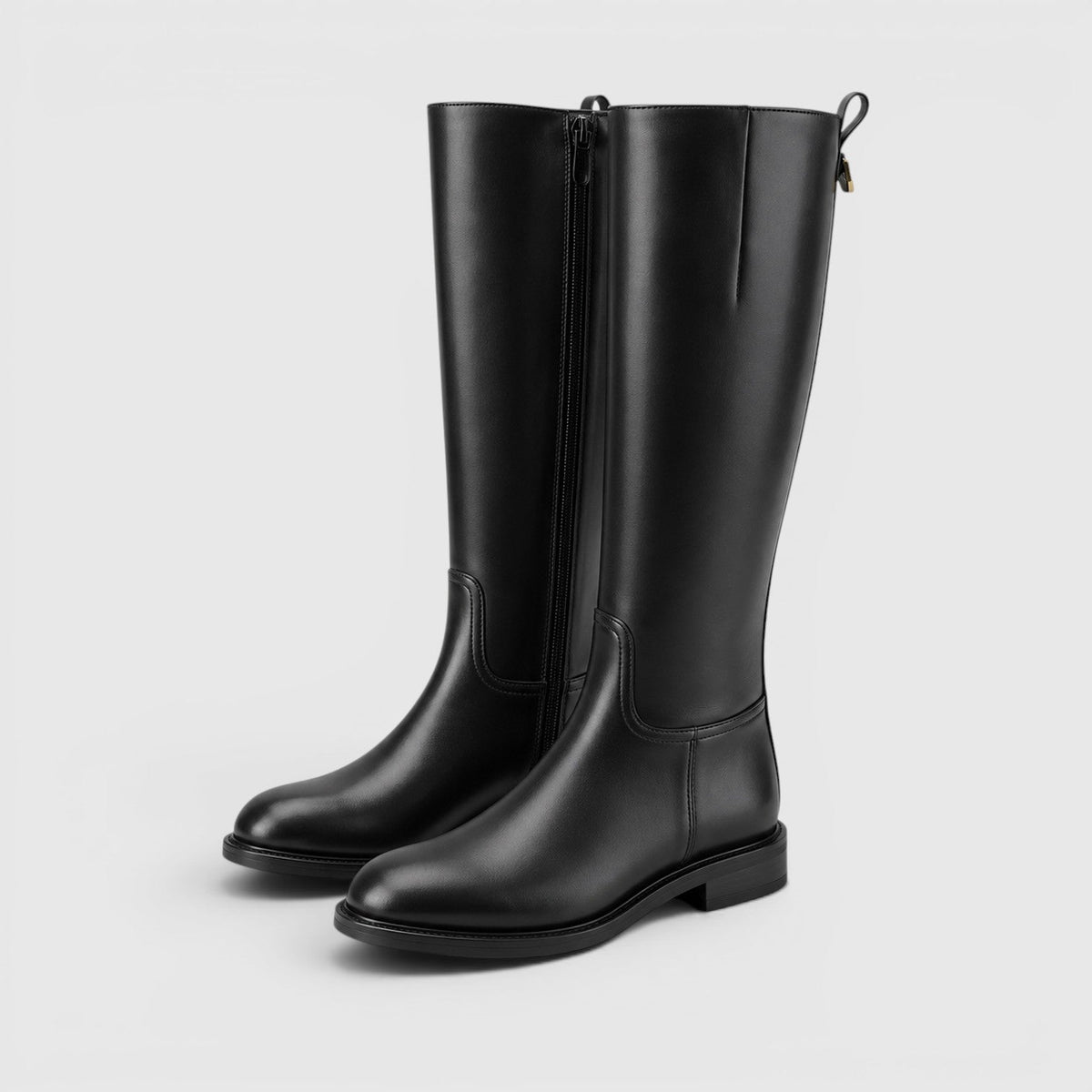 Women's Knee High Boots with Side Zip