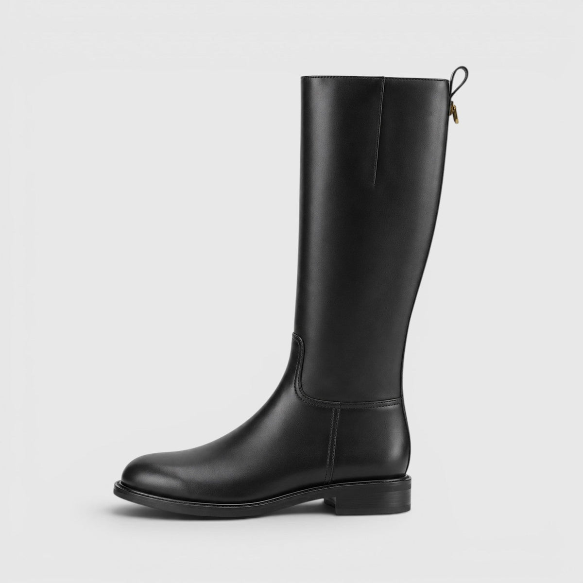 Women's Knee High Boots with Side Zip