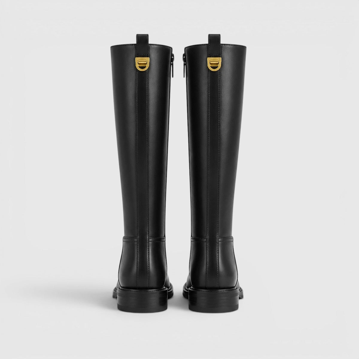 Women's Knee High Boots with Side Zip