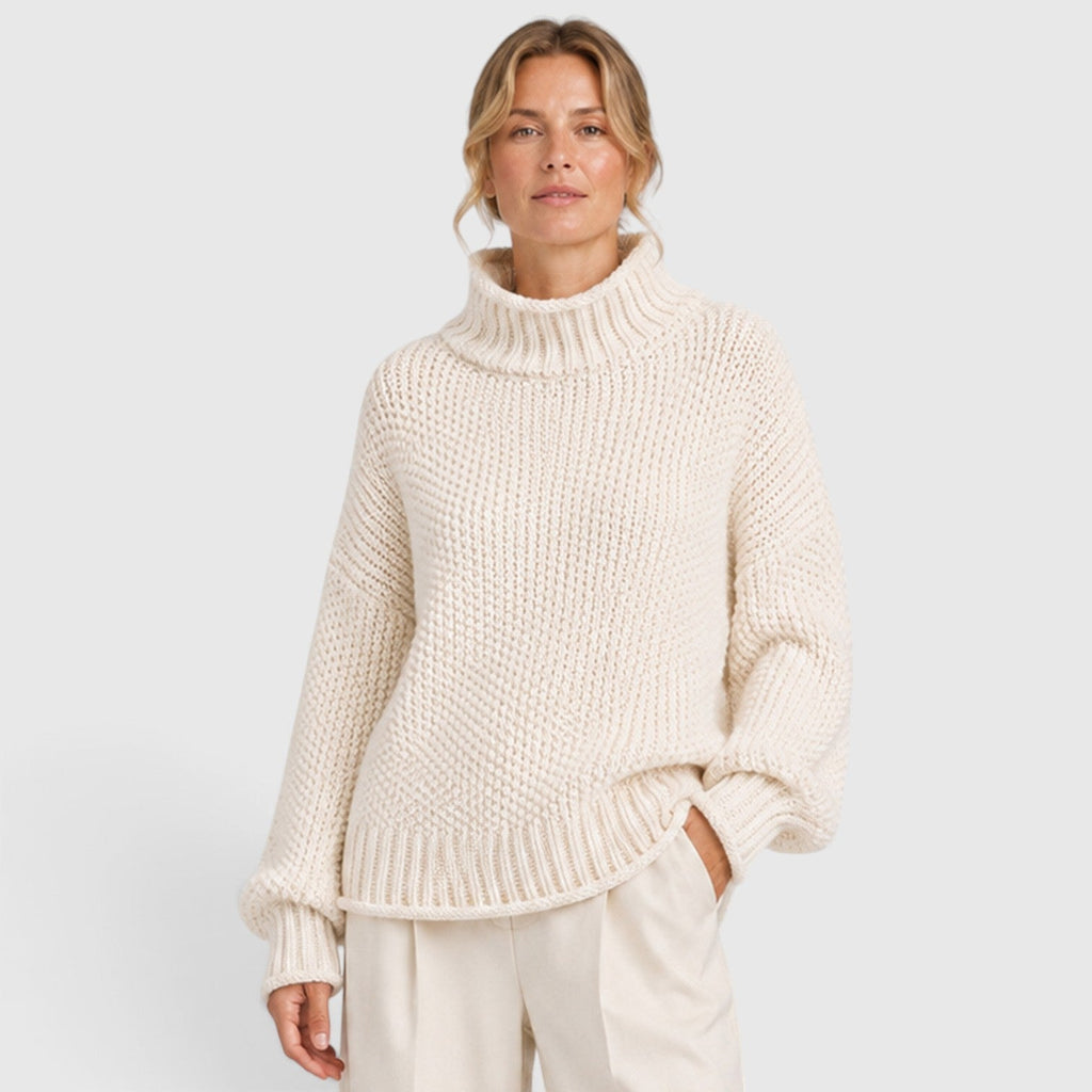 Women's Cozy Roll Neck Knit Jumper