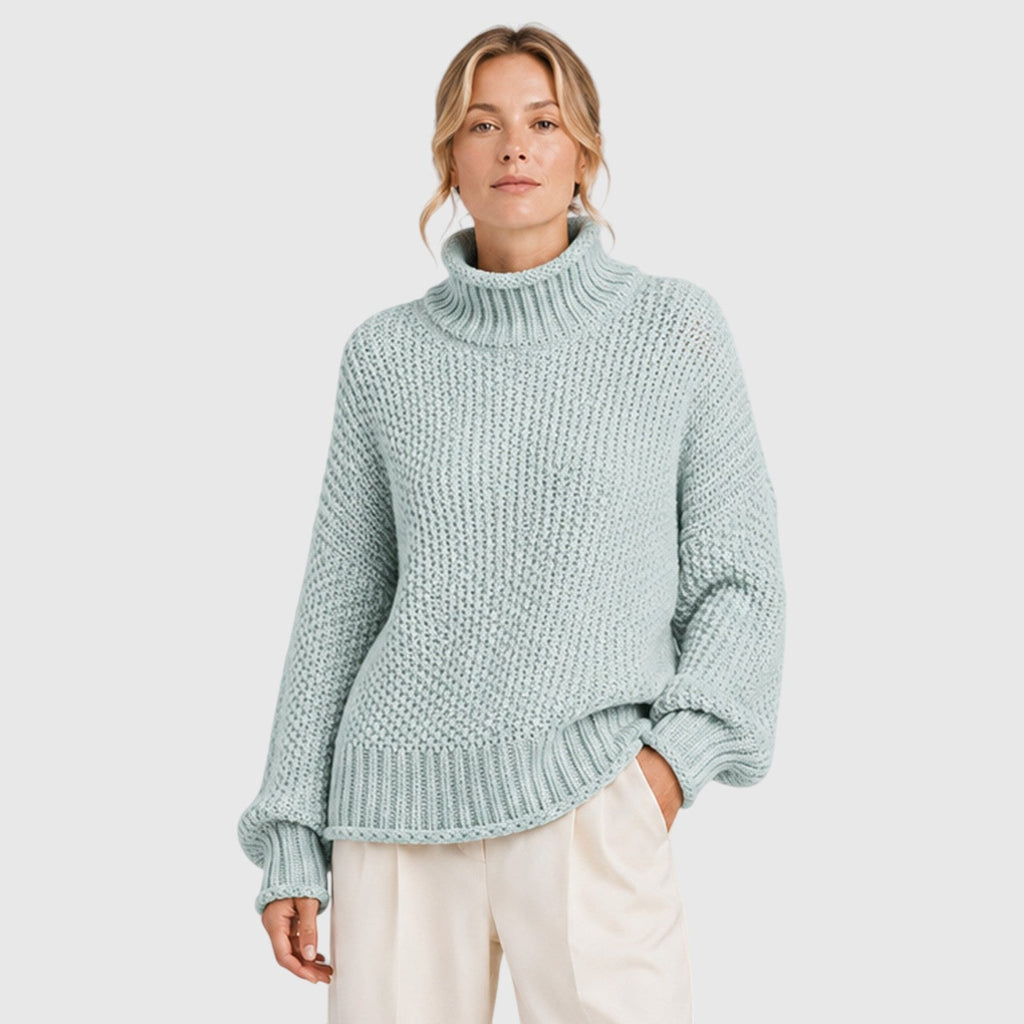 Women's Cozy Roll Neck Knit Jumper