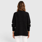 Women's Half High Neck Loose Knit Jumper