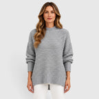 Women's Half High Neck Loose Knit Jumper