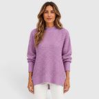 Women's Half High Neck Loose Knit Jumper