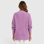 Women's Half High Neck Loose Knit Jumper