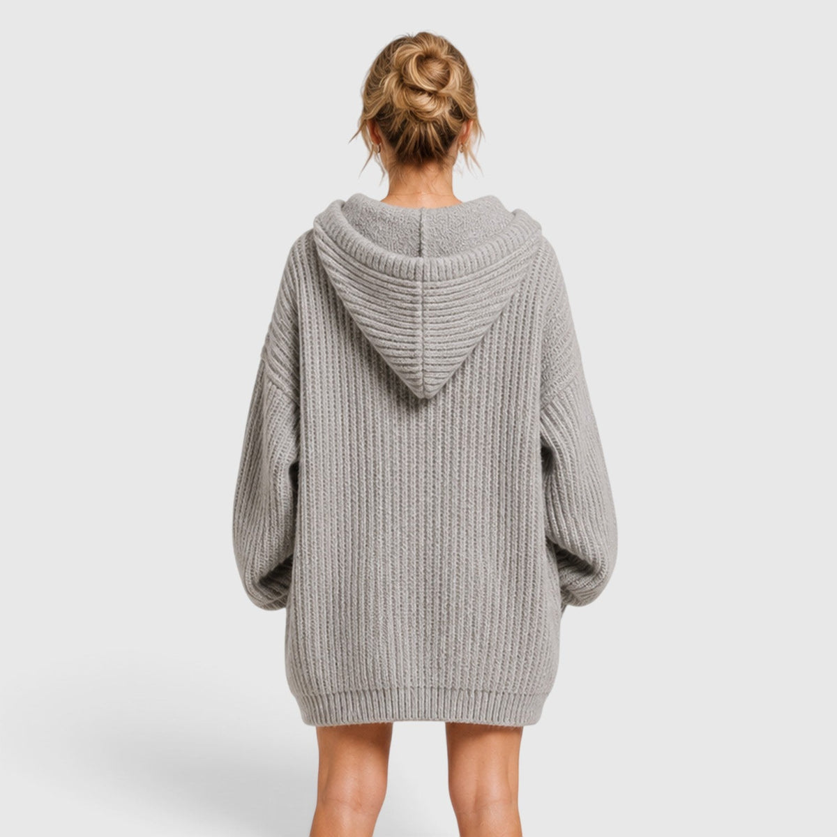 Women's Oversized Hooded Knit Jumper