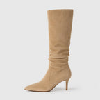 Women's Knee High Suede Stiletto Boots