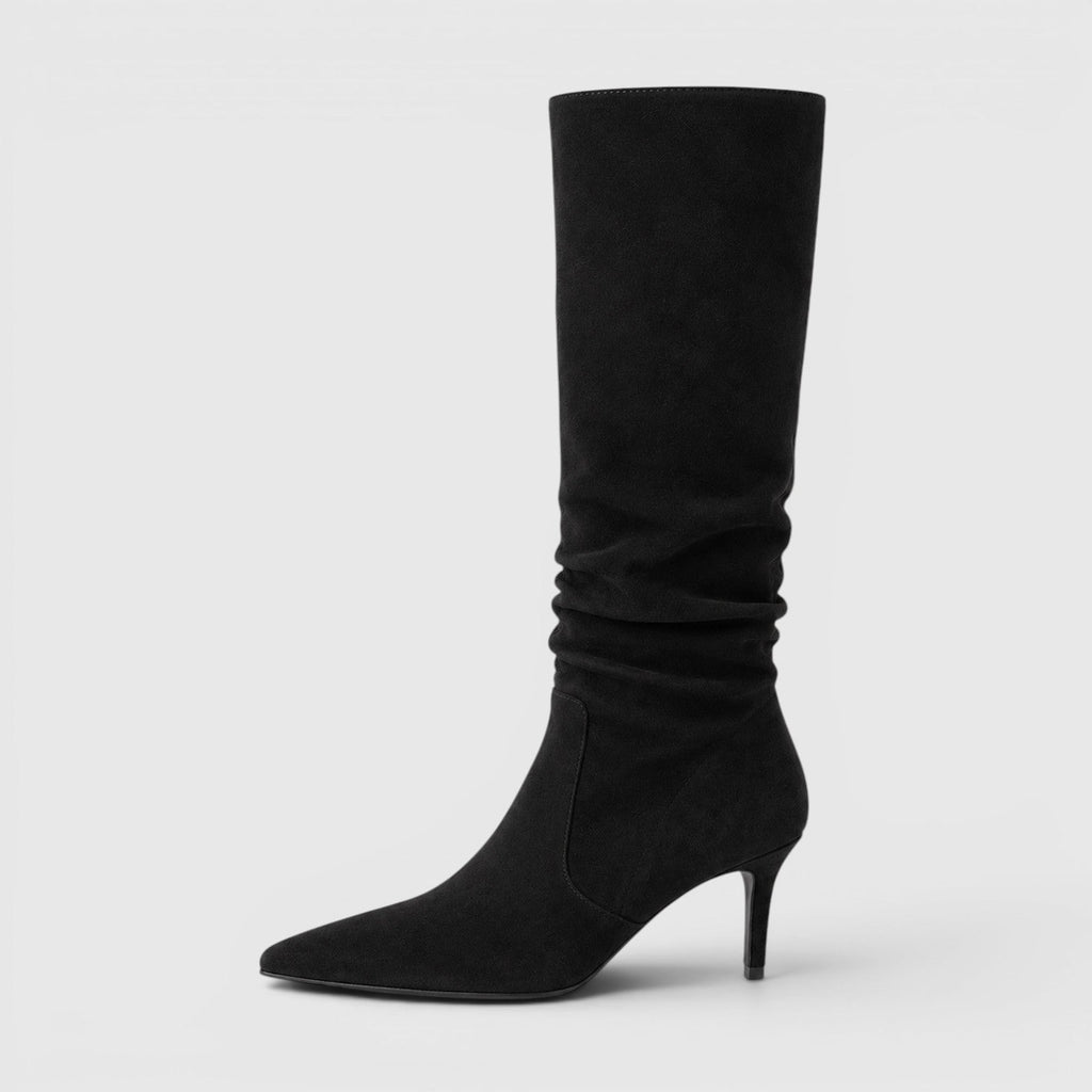 Women's Knee High Suede Stiletto Boots