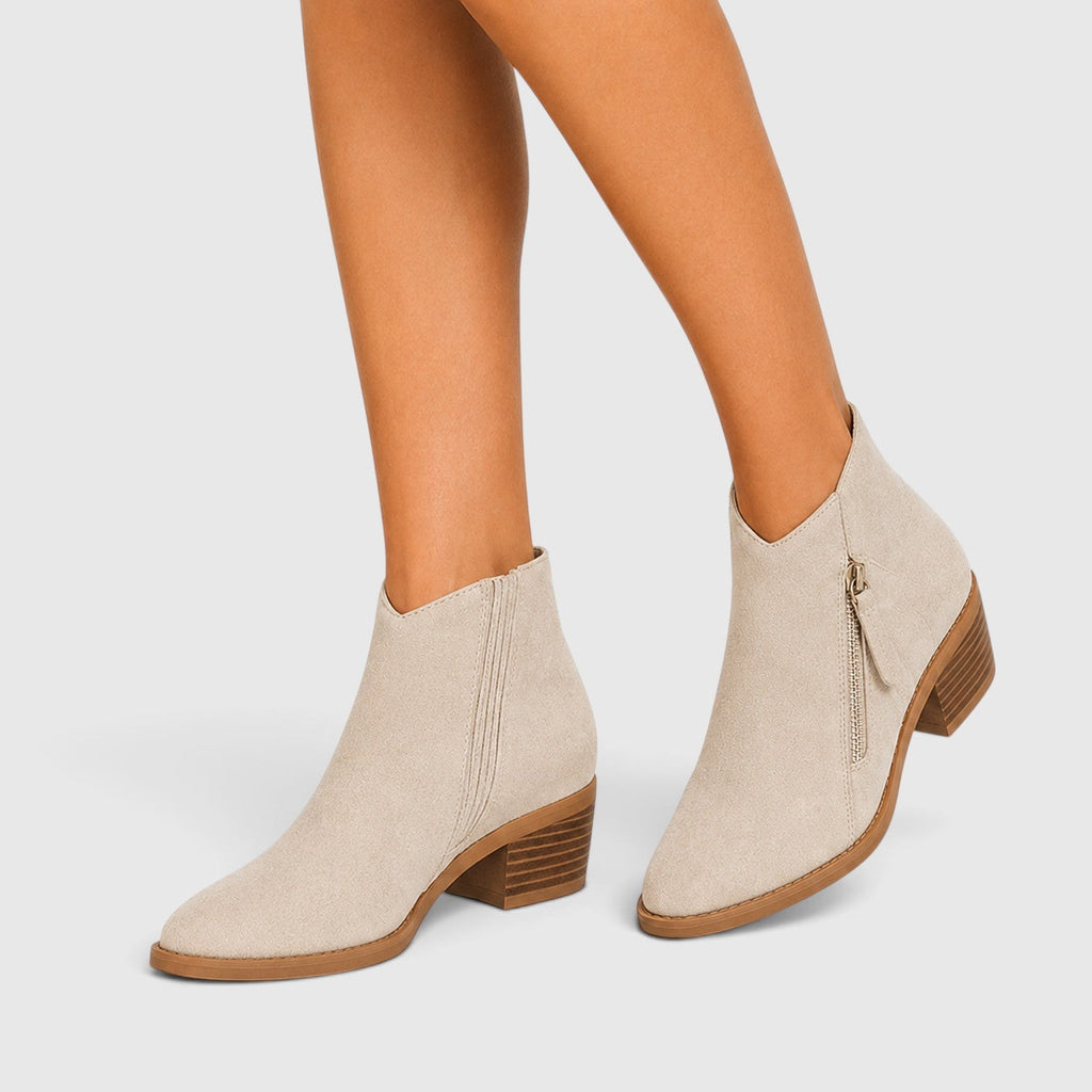 Women's Lightweight Ankle Boots with Side Zip
