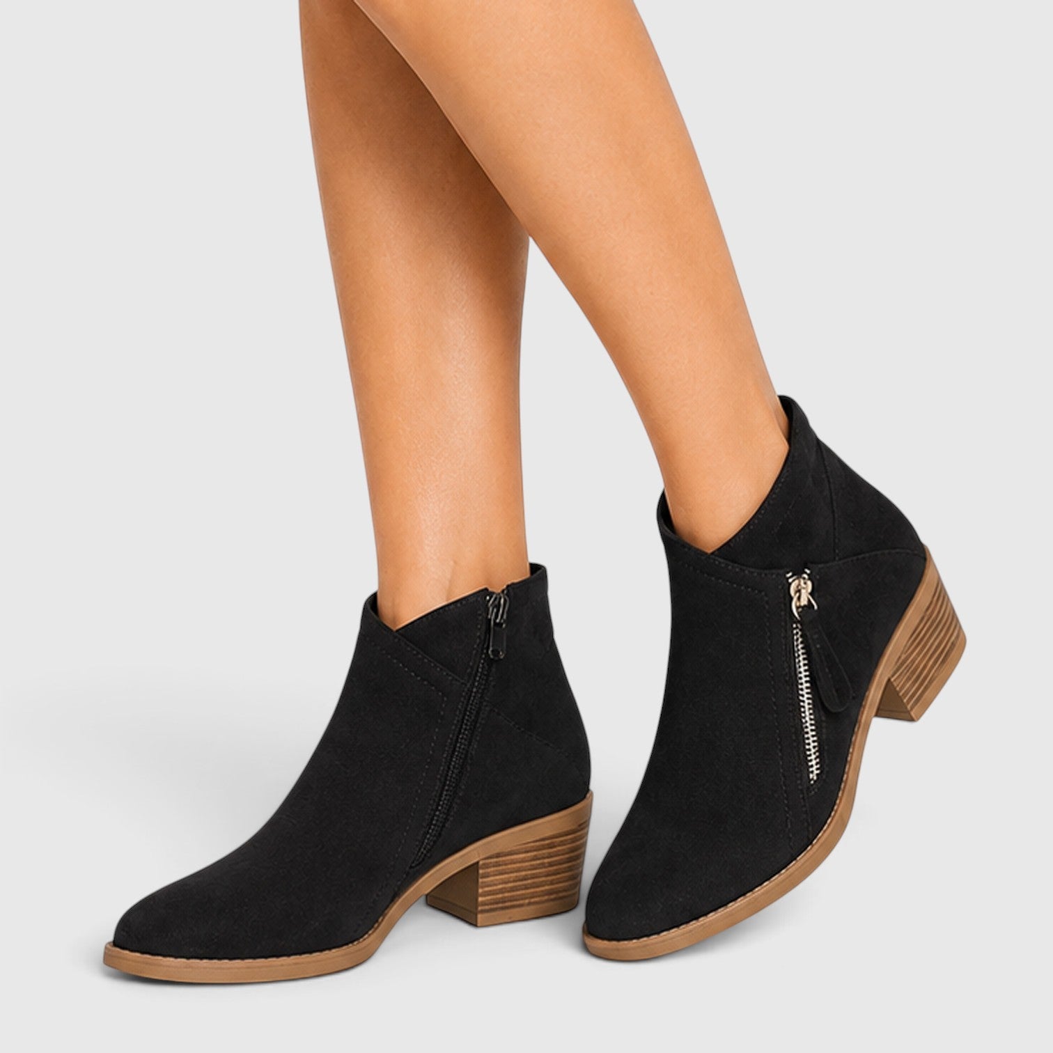 Women's Lightweight Ankle Boots with Side Zip