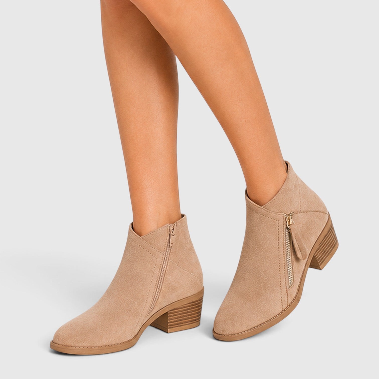 Women's Lightweight Ankle Boots with Side Zip