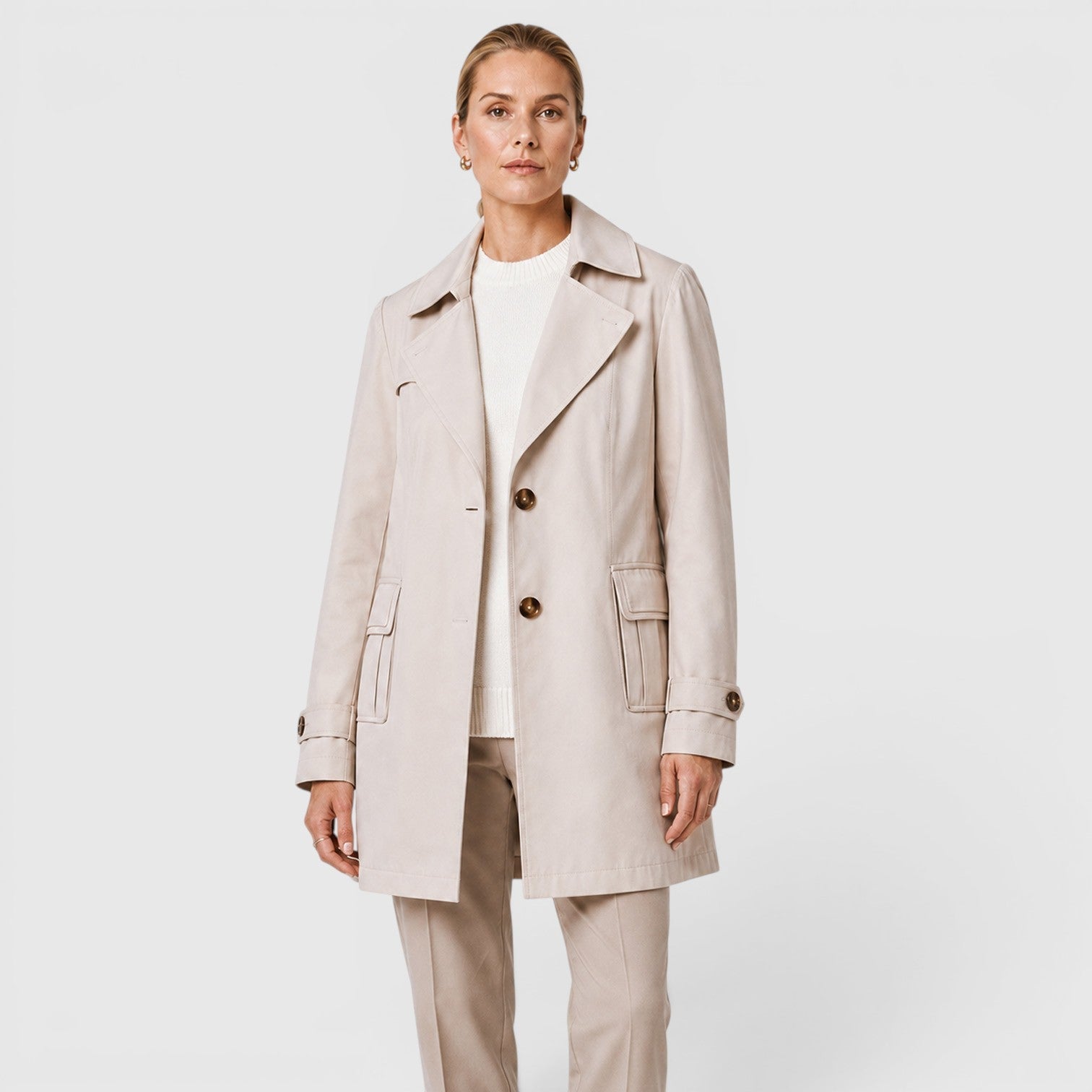Women's Lightweight Trench Coat for Smart Casual