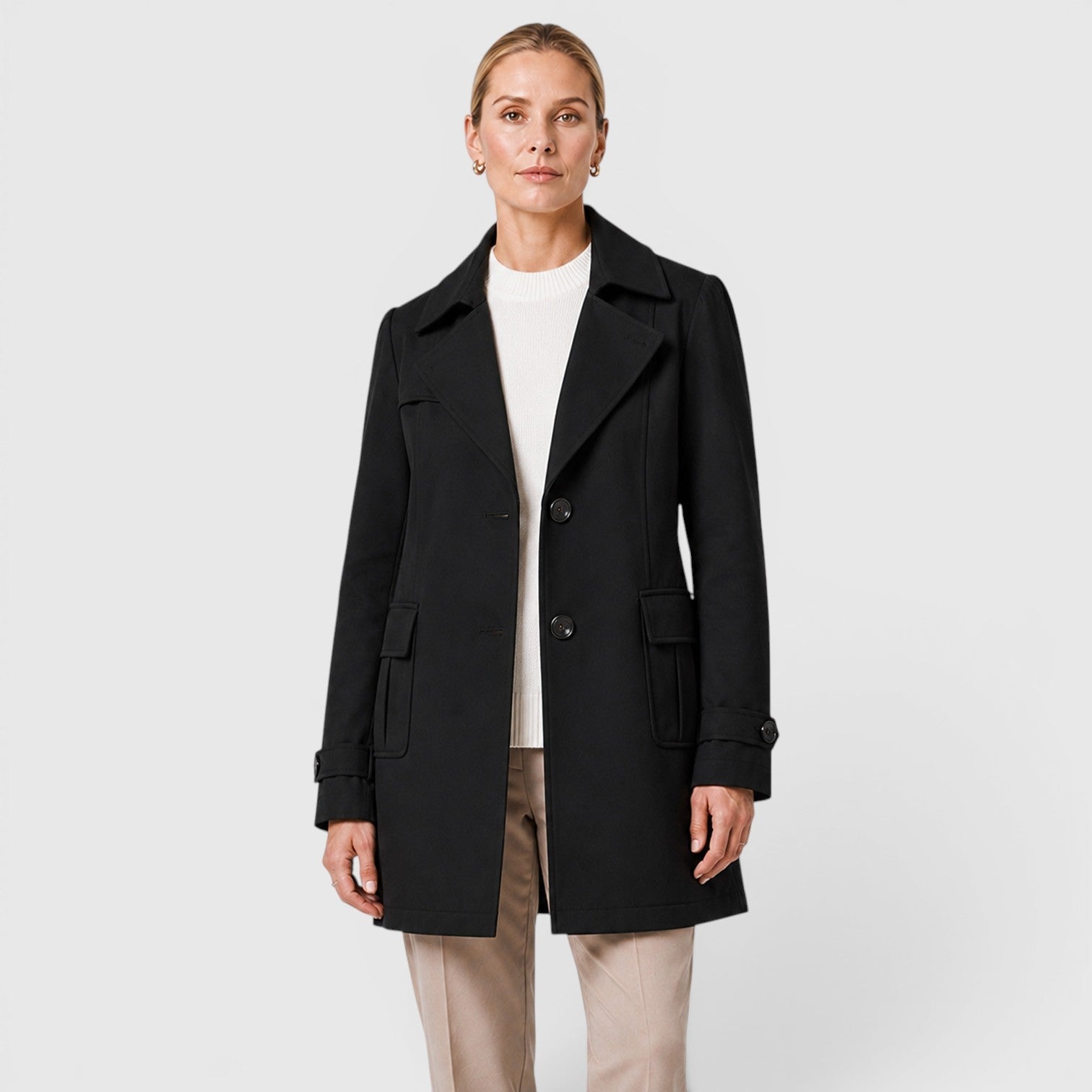 Women's Lightweight Trench Coat for Smart Casual
