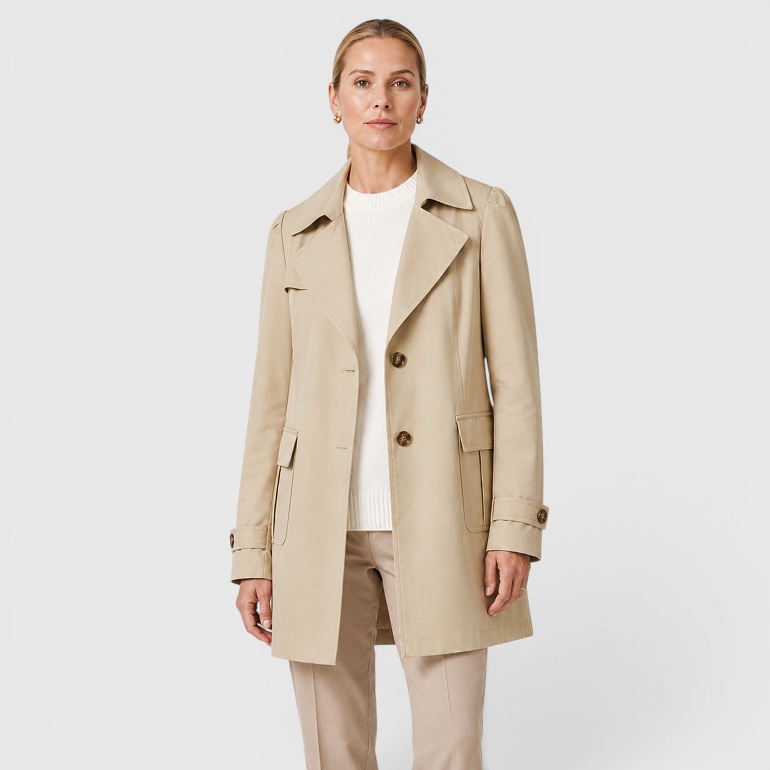 Women's Lightweight Trench Coat for Smart Casual