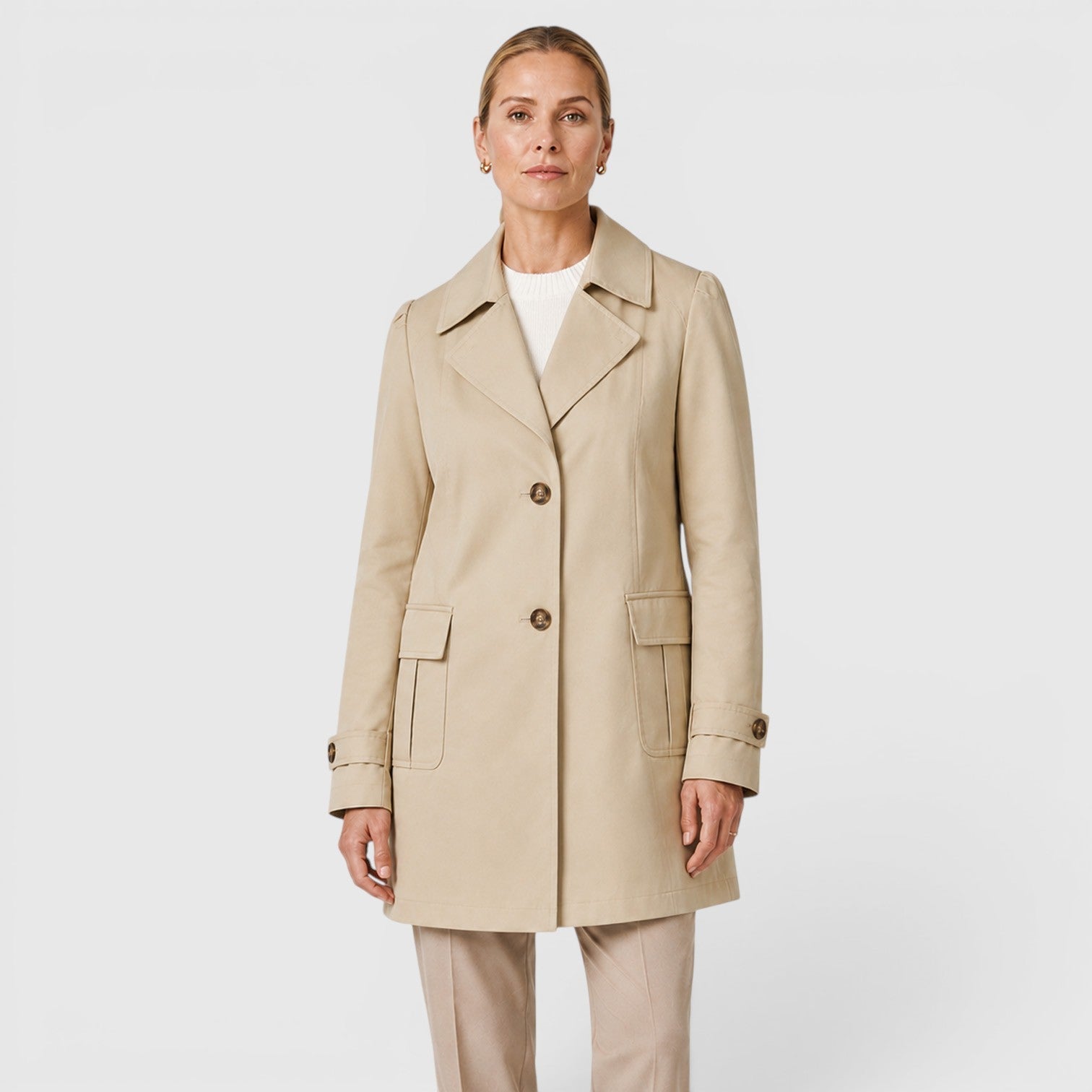 Women's Lightweight Trench Coat for Smart Casual