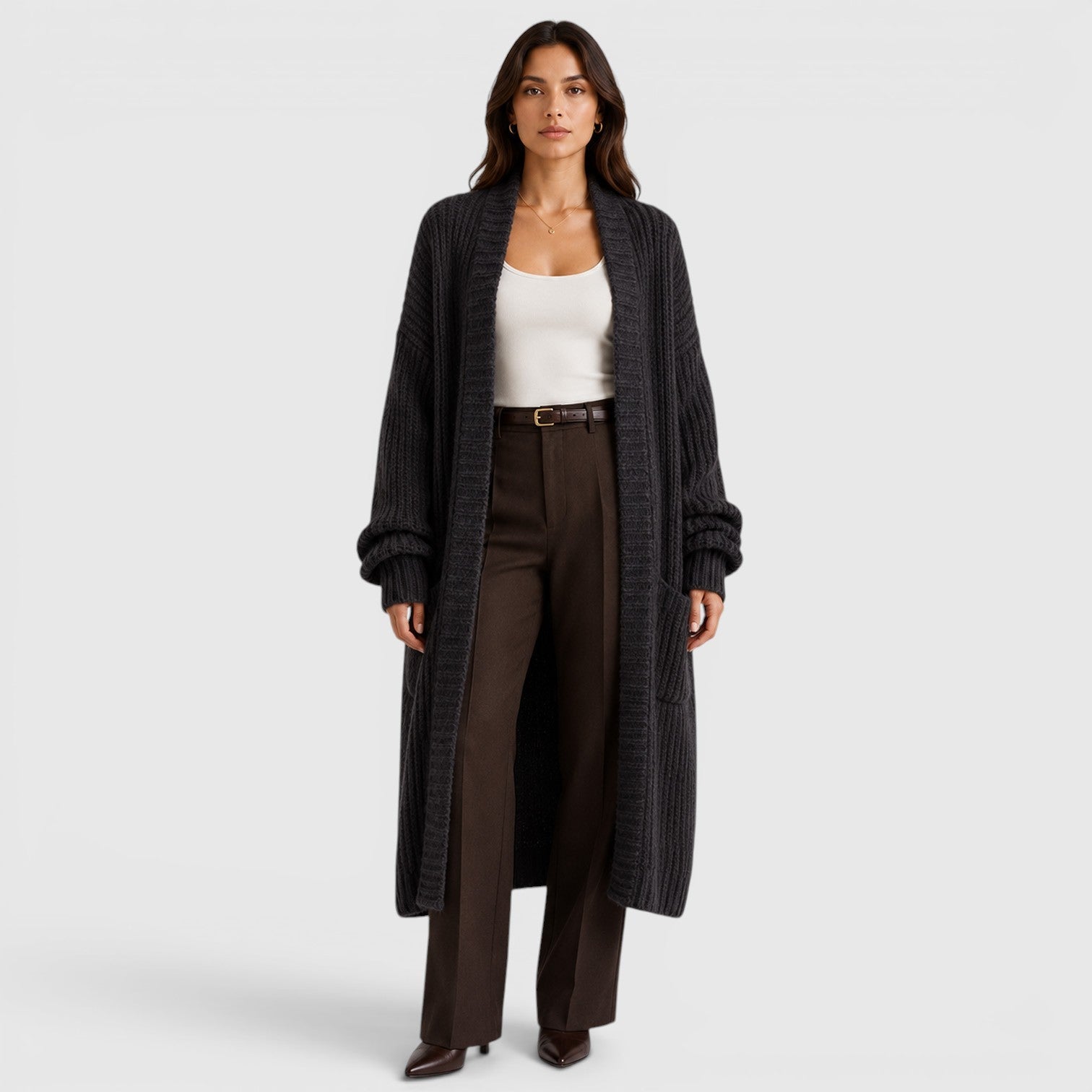 Women's Lightweight Knitted Coat for Daily Wear