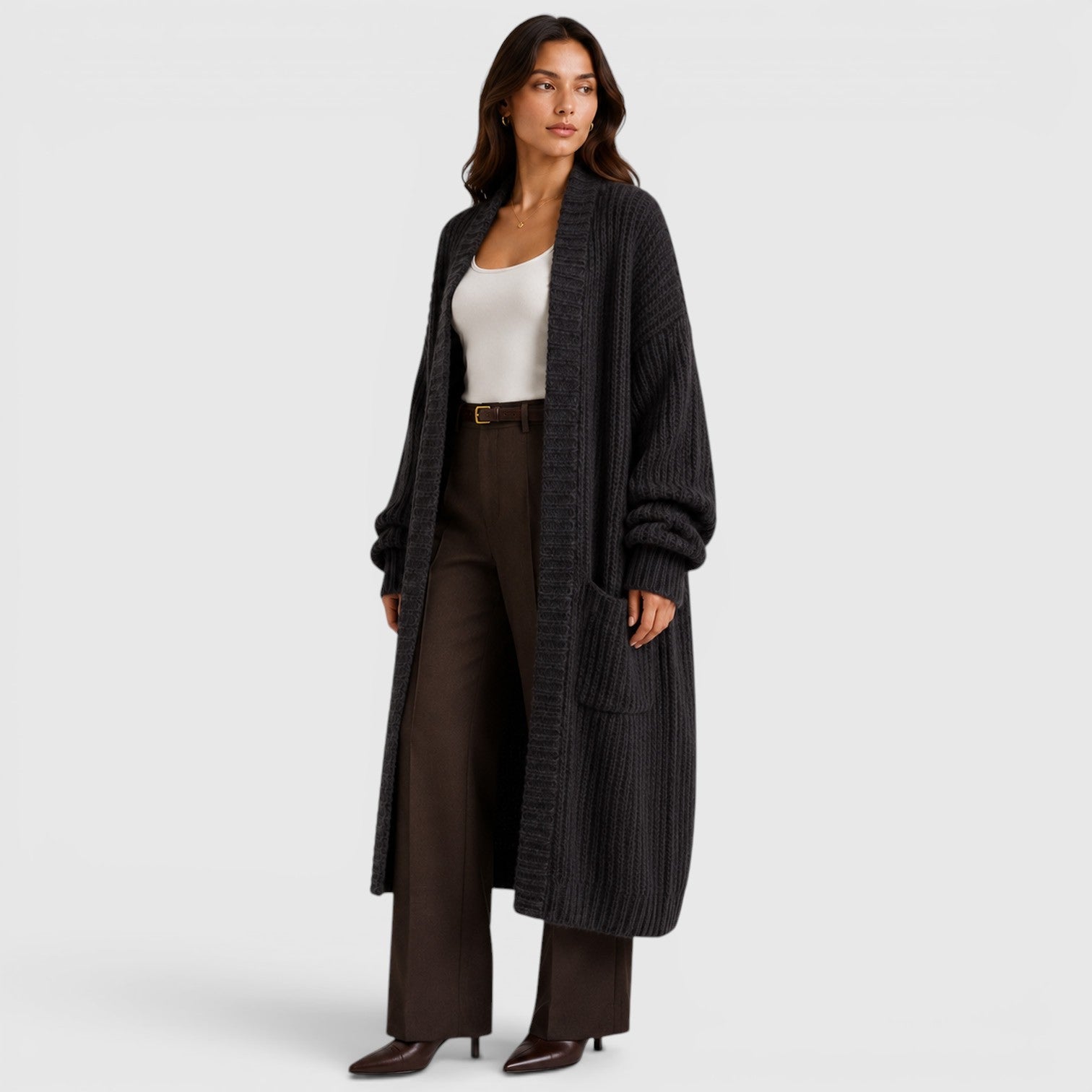 Women's Lightweight Knitted Coat for Daily Wear