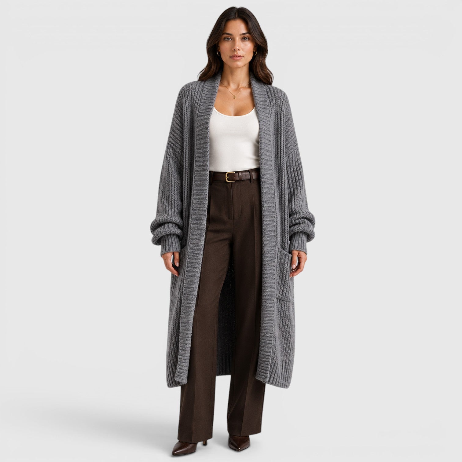 Women's Lightweight Knitted Coat for Daily Wear