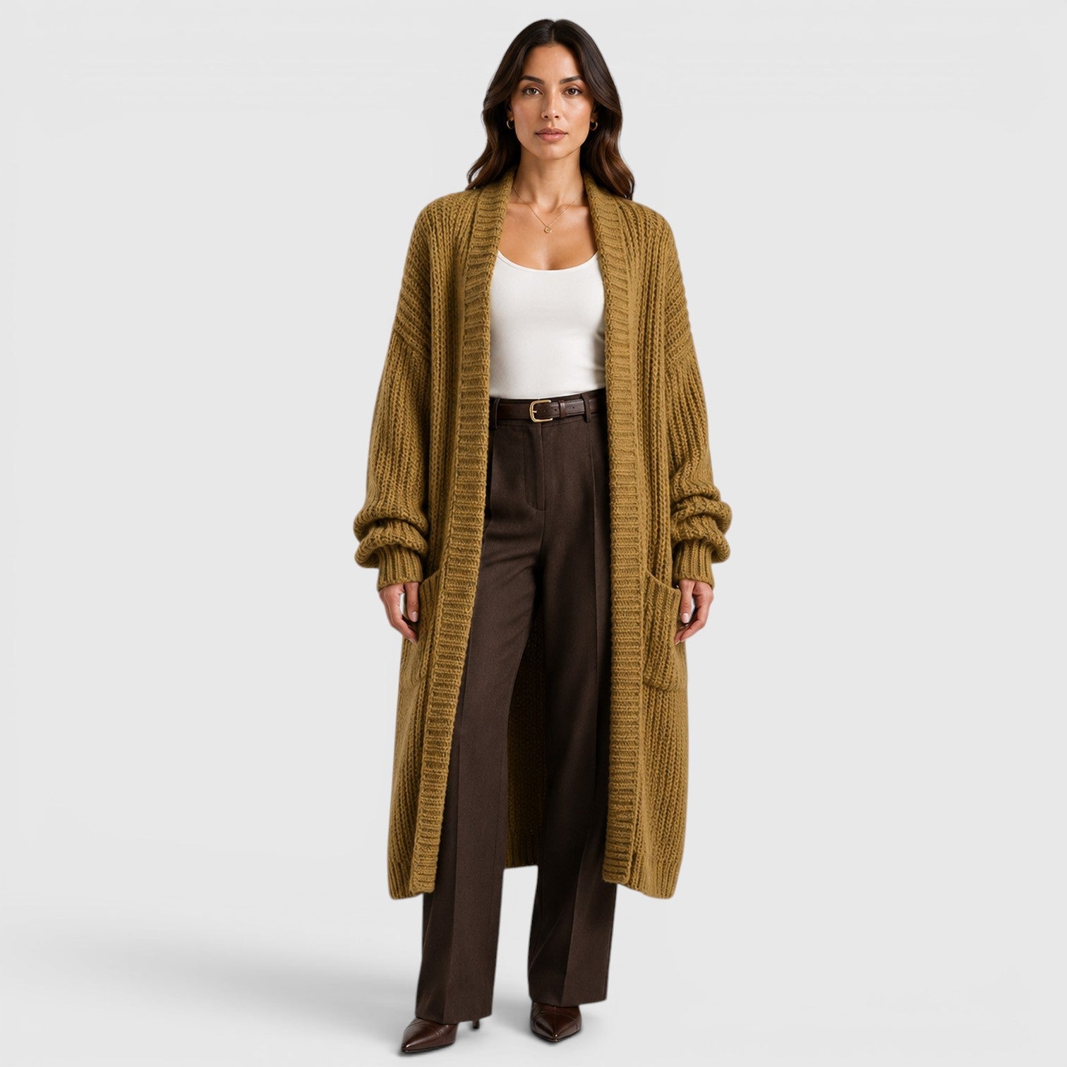 Women's Lightweight Knitted Coat for Daily Wear