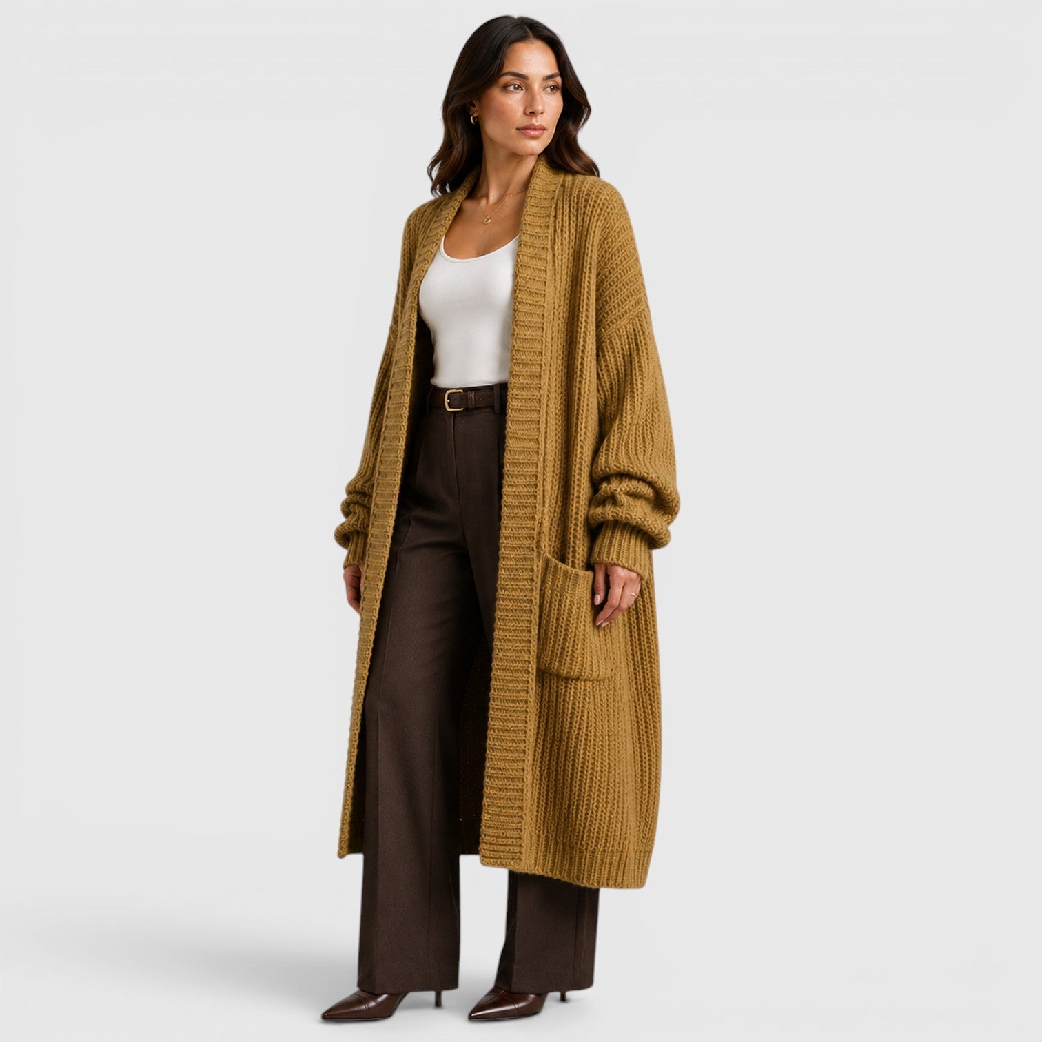 Women's Lightweight Knitted Coat for Daily Wear