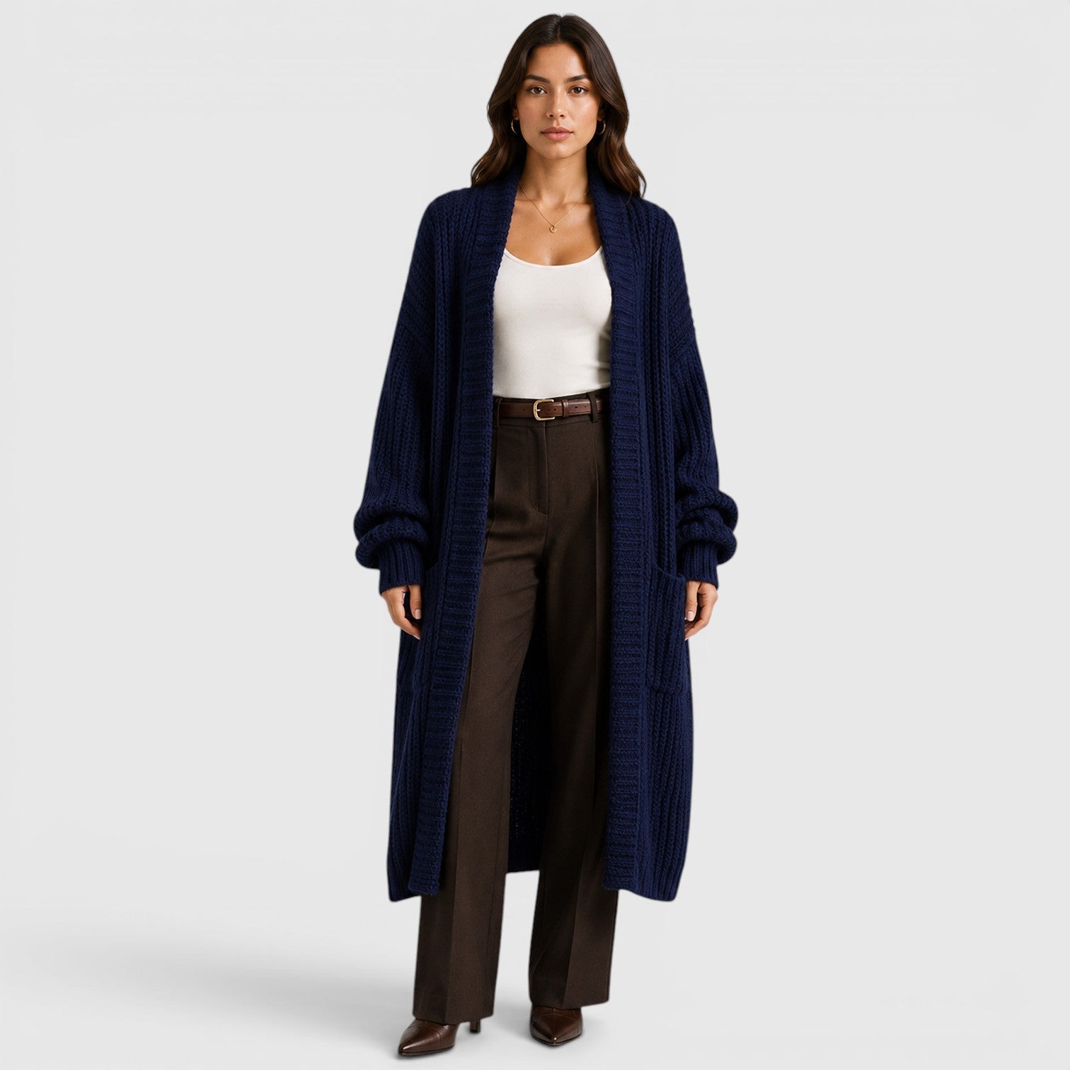 Women's Lightweight Knitted Coat for Daily Wear