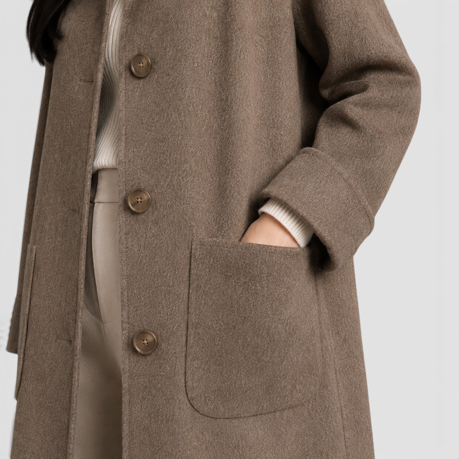Women's Tailored Long Coat for Business Casual