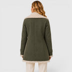 Women's Slim Fit Lapel Coat for Work