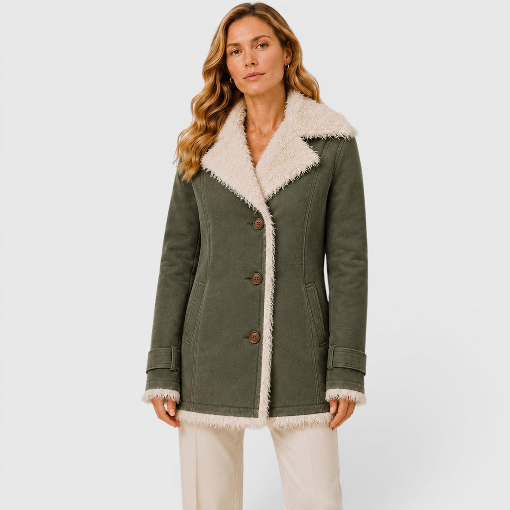 Women's Slim Fit Lapel Coat for Work